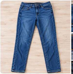 American Eagle Women’s Curvy Hi-Rise Jegging Medium Wash Blue Jeans Size 8 Short